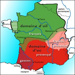 Carte du Français - Source: Unil.ch